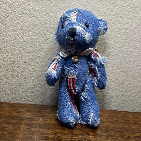 Denim bear key chain - Picture 4 of 11